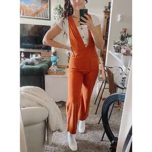 Sincerely Jules orange corduroy jumpsuit
